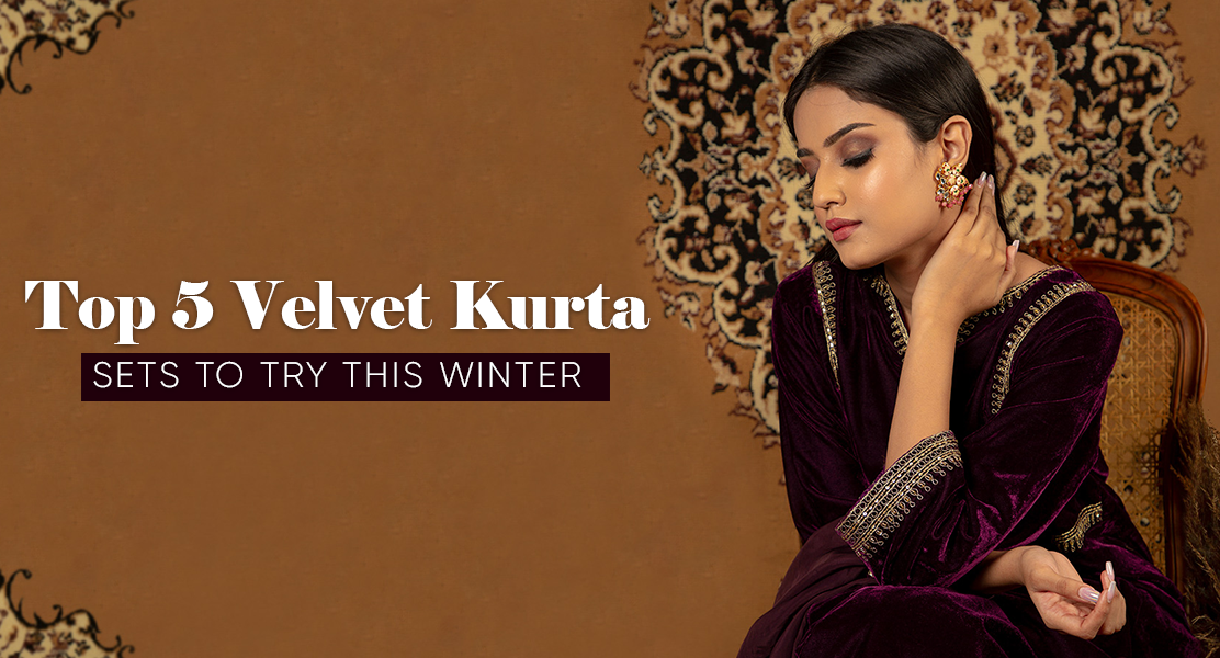 Top 5 Velvet Kurta Sets To Try This Winter