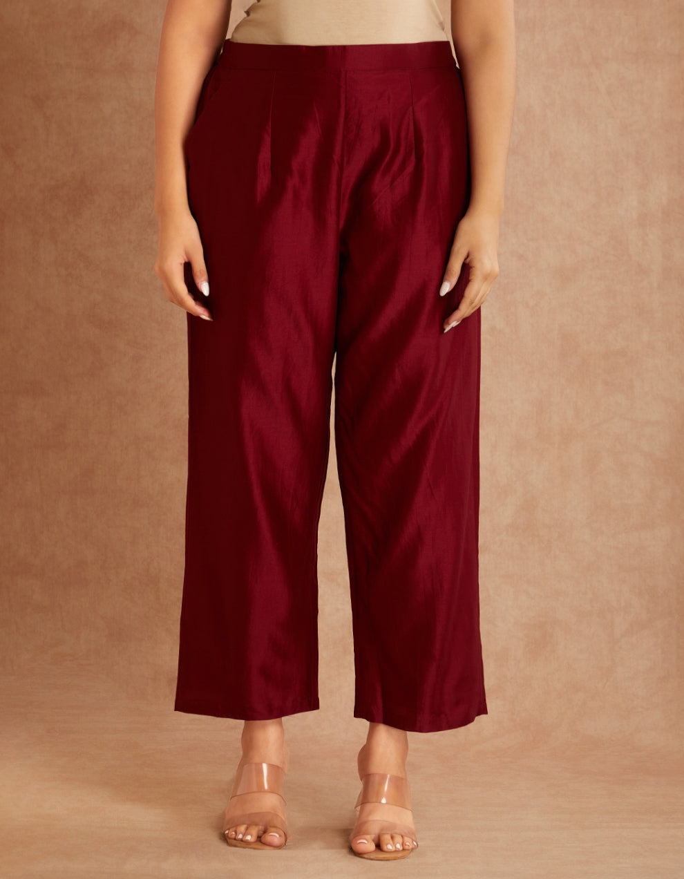 Red Hand Embroidered Overlay Jacket Set of 3