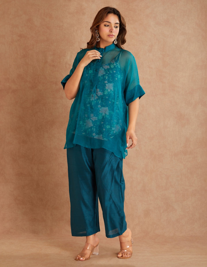 Teal Blue Co-ord Set of 3