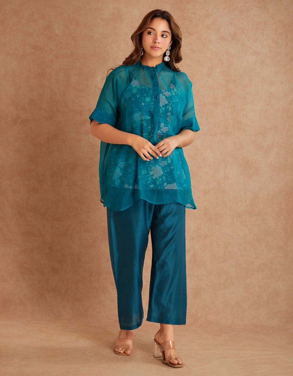 Teal Blue Co-ord Set of 3