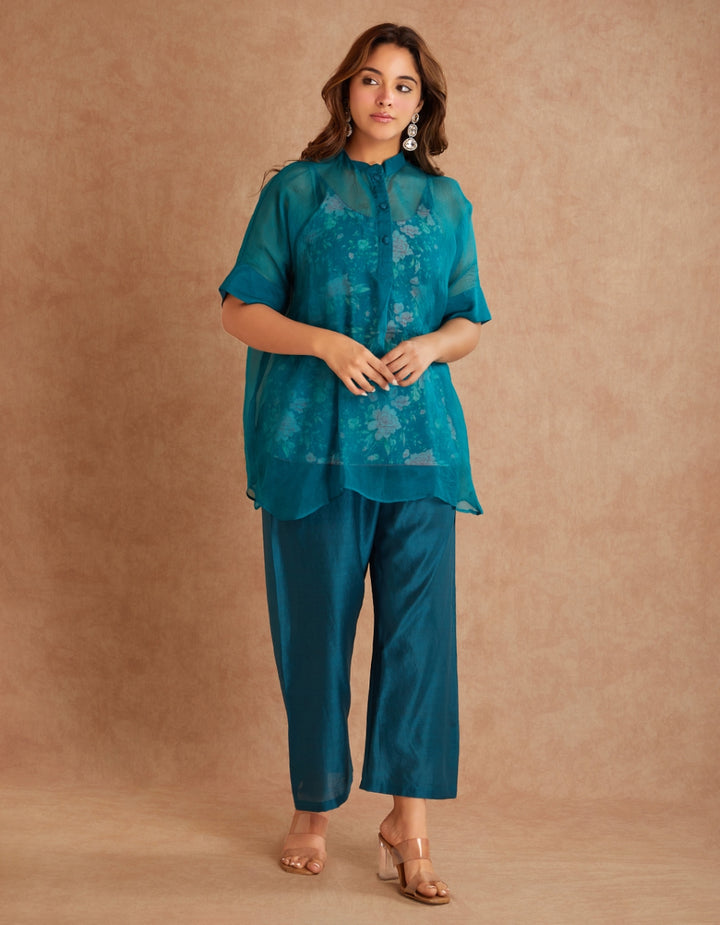 Teal Blue Co-ord Set of 3