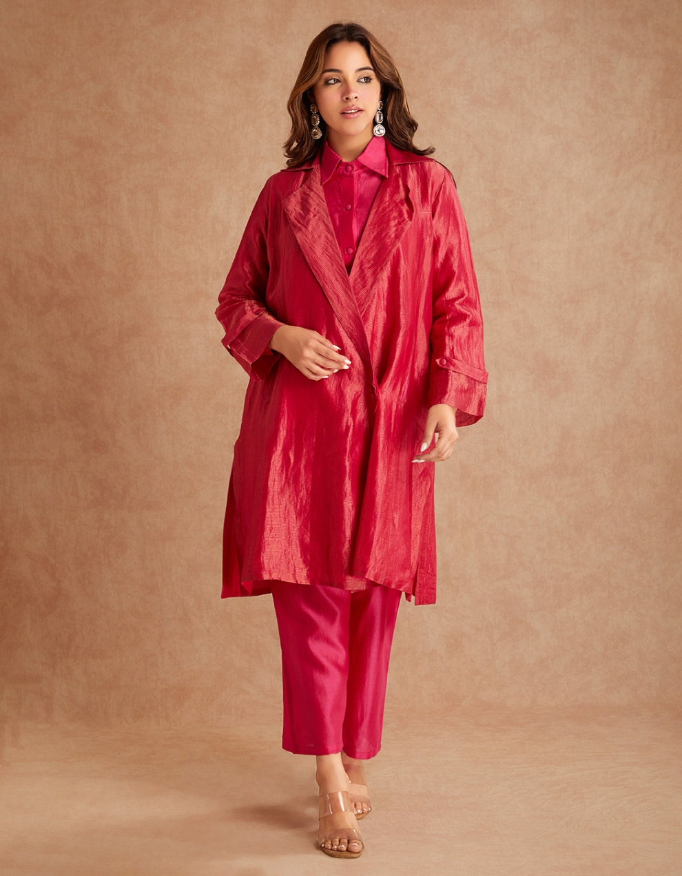 Pink Overlay Jacket Set of 3