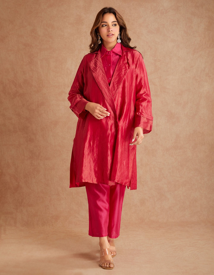 Pink Overlay Jacket Set of 3