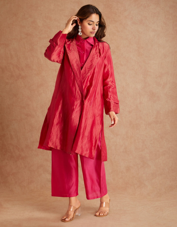 Pink Overlay Jacket Set of 3