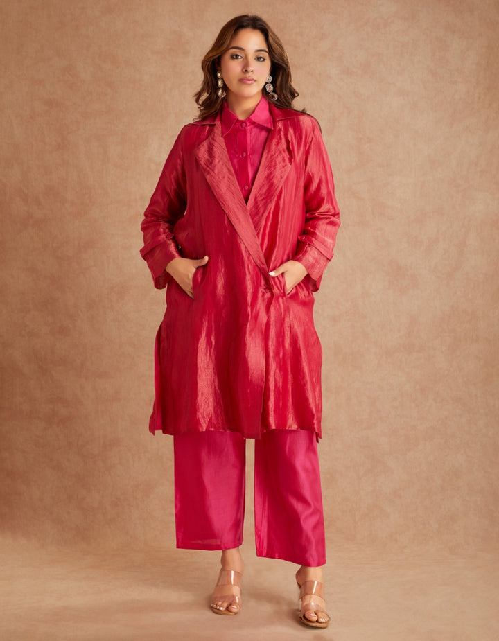 Pink Overlay Jacket Set of 3