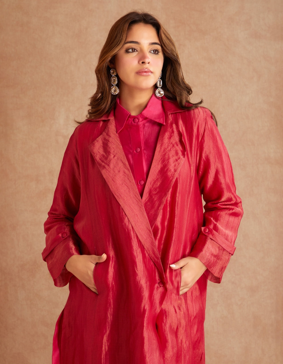 Pink Overlay Jacket Set of 3