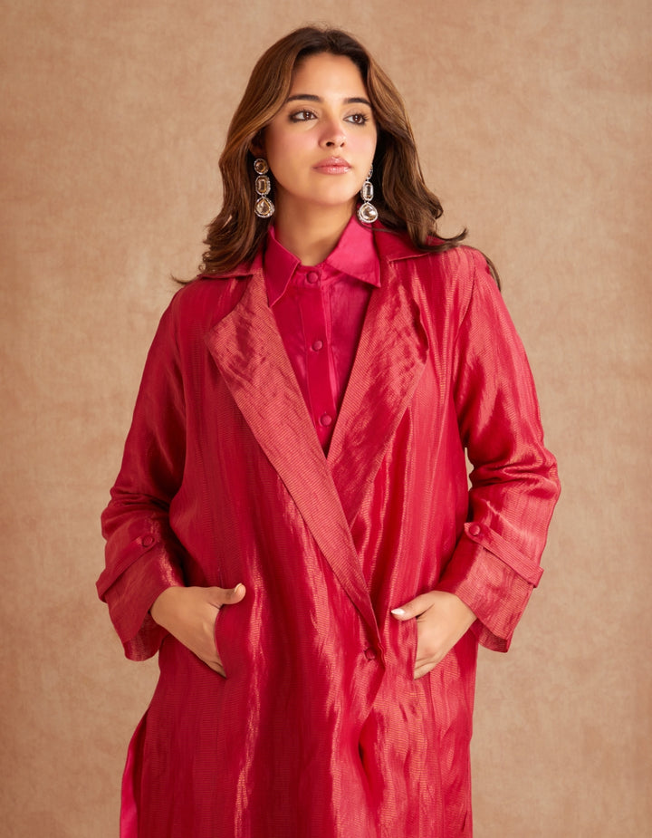 Pink Overlay Jacket Set of 3