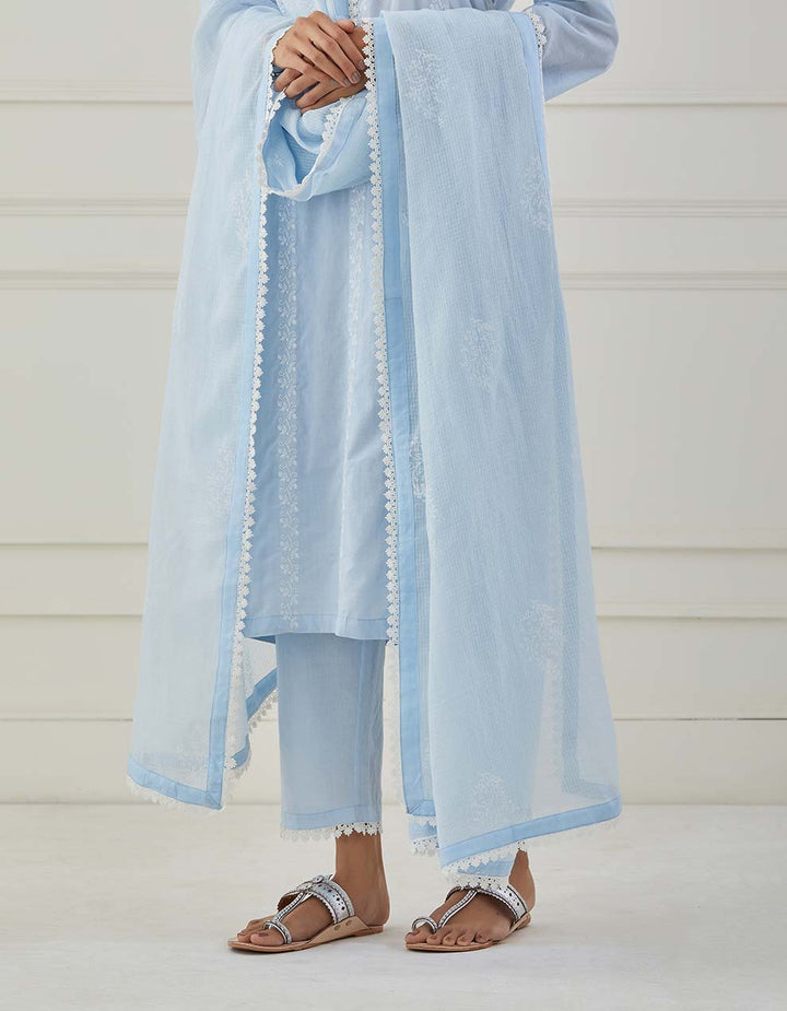 Powder blue dupatta