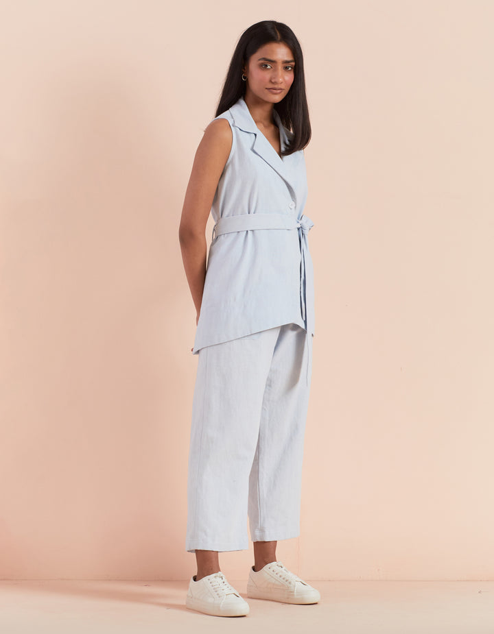 Powder blue cotton pant