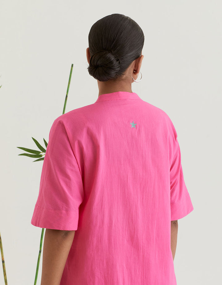 Pink cotton kurta