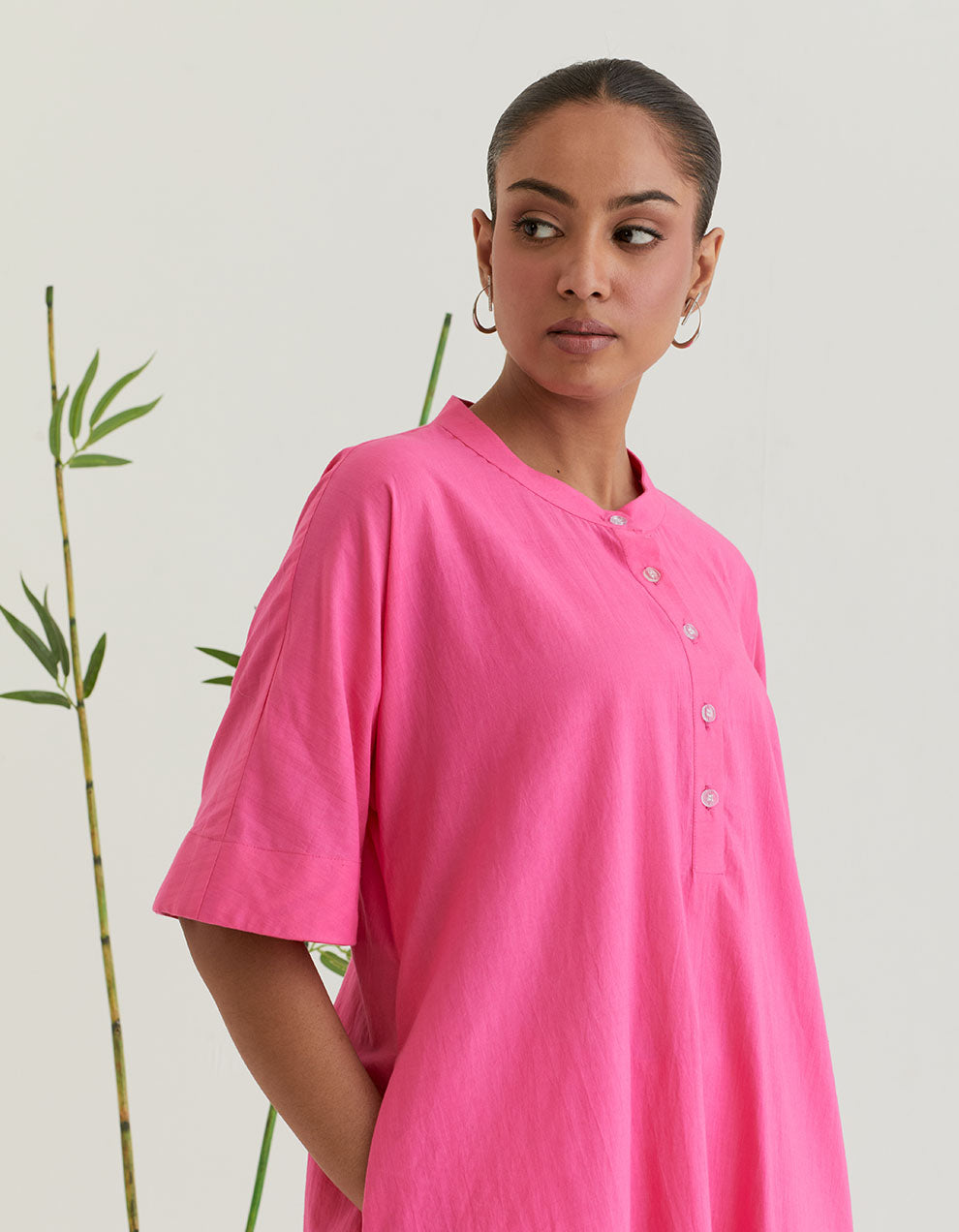 Pink cotton kurta