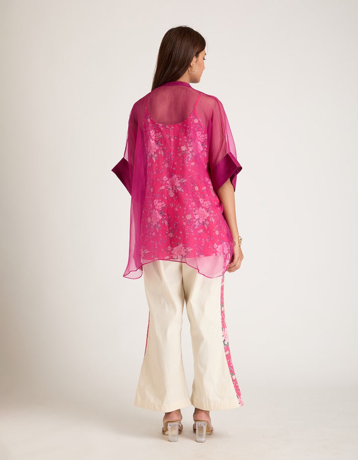 Purple Organza Co-ord Set of 3