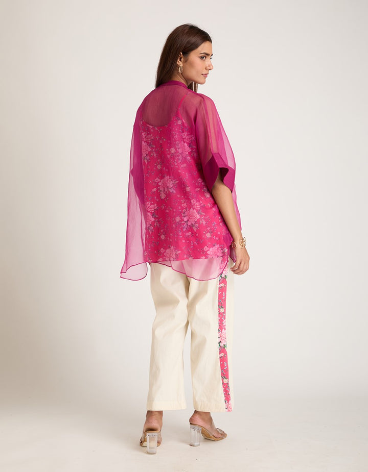 Purple Organza Co-ord Set of 3