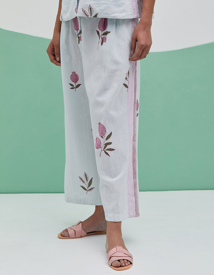Sky blue linen shirt and pant - Set 2