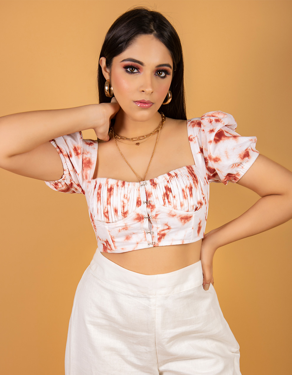 India's-best-rust-crop-top-with-short-sleeve-designs-for-Women-Online-at-Best-Price-1