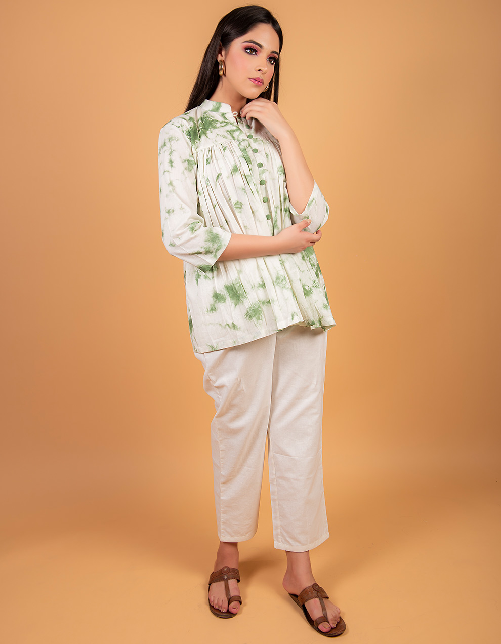 Find-latest-India's-best-green-cotton-kurta-designer-dress-for-ladies-at-PCL-Website-3