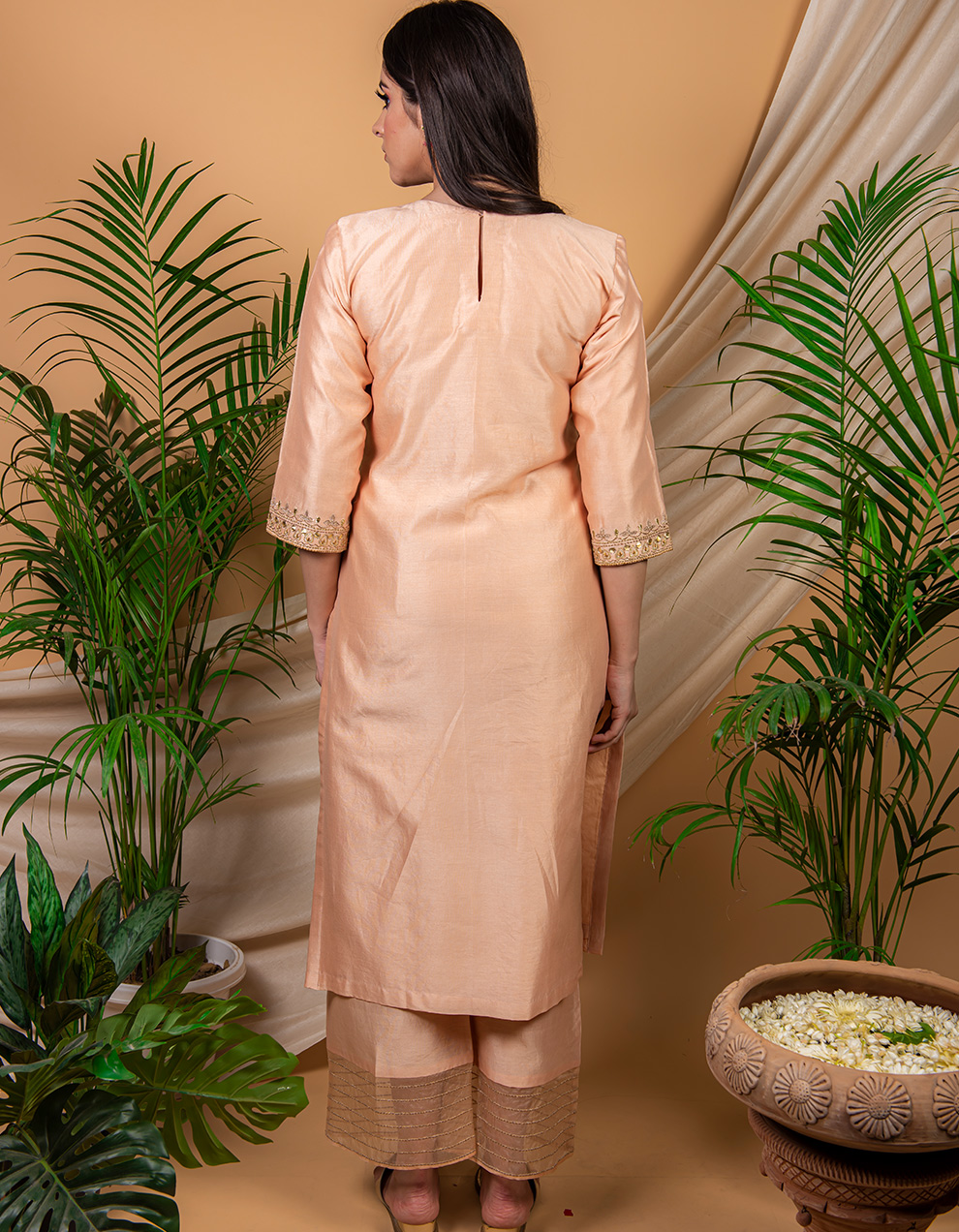Best-Silk-Kurta-with-Silk-Palazzo-set-designs-for-women-in-India-2