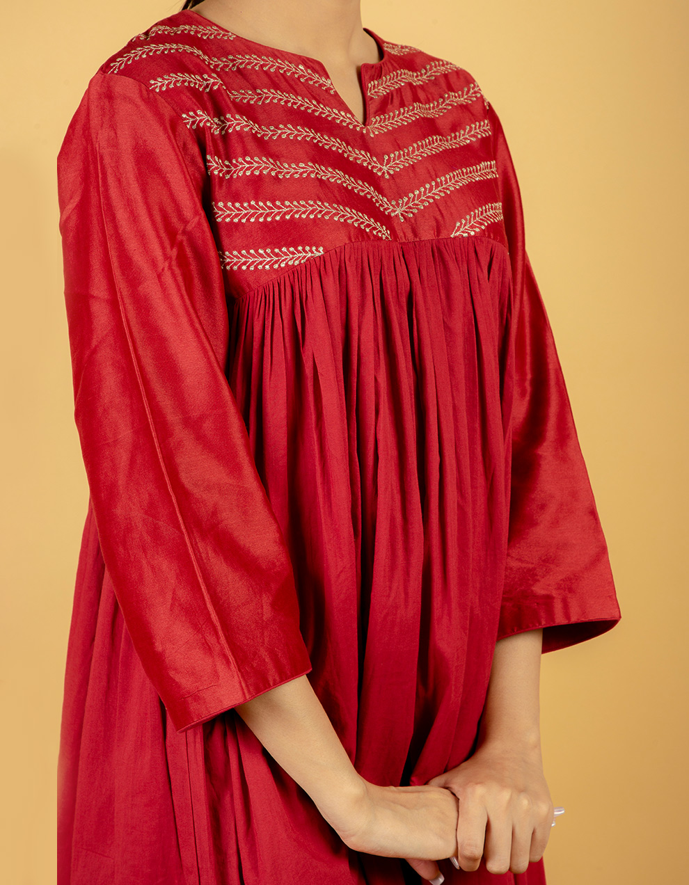 Buy-ladies-maroon-red-kurta-designs-in-Delhi-NCR-1