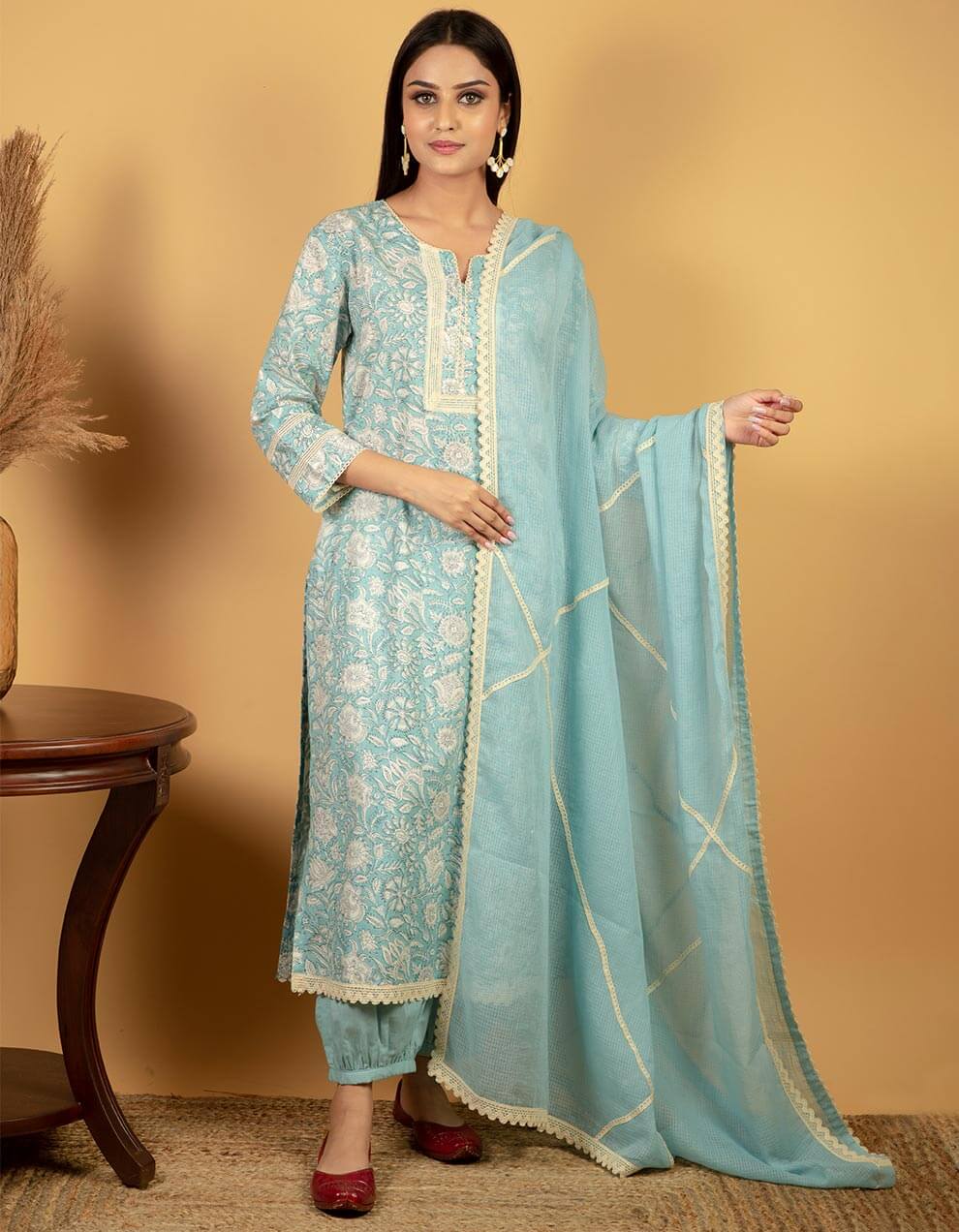 buy-designer-blue-cotton-dupatta-with-lace-for-ladies-in-india-1