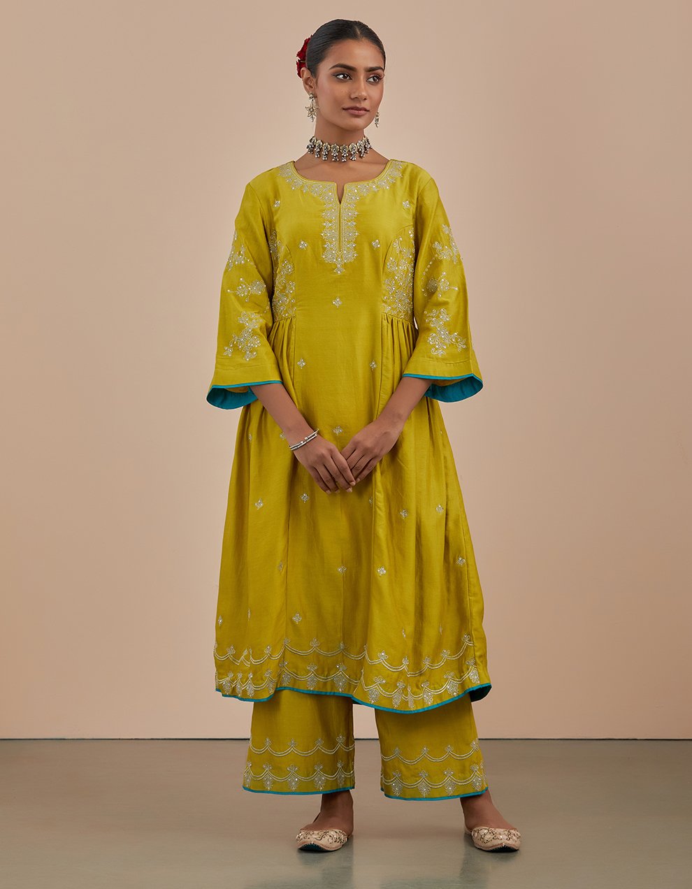 lime-green-embroidered-chanderi-silk-kurta-with-pants-and-dupatta-1