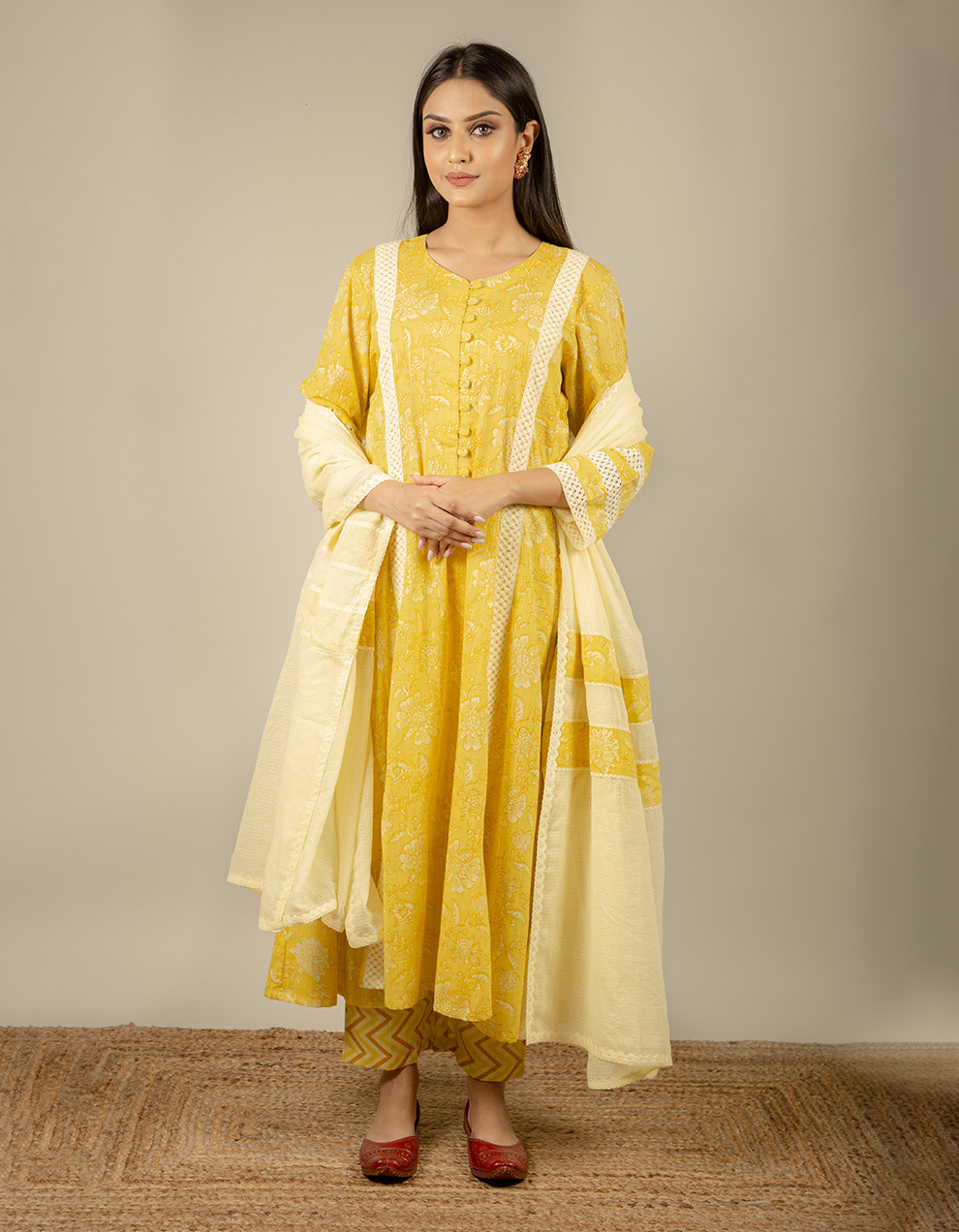 Greatest-yellow-cotton-printed-kurta-with-pants-and-dupatta-designers