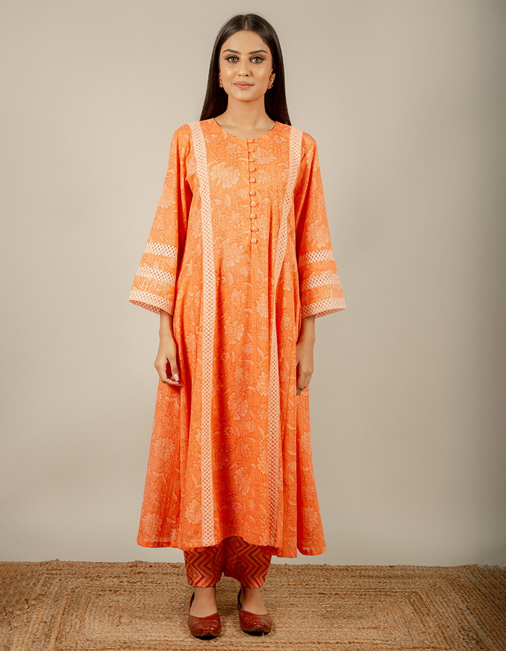 Buy-the-best-Indian-printed-cotton-kurta-with-pants-designs-at-pcl-website