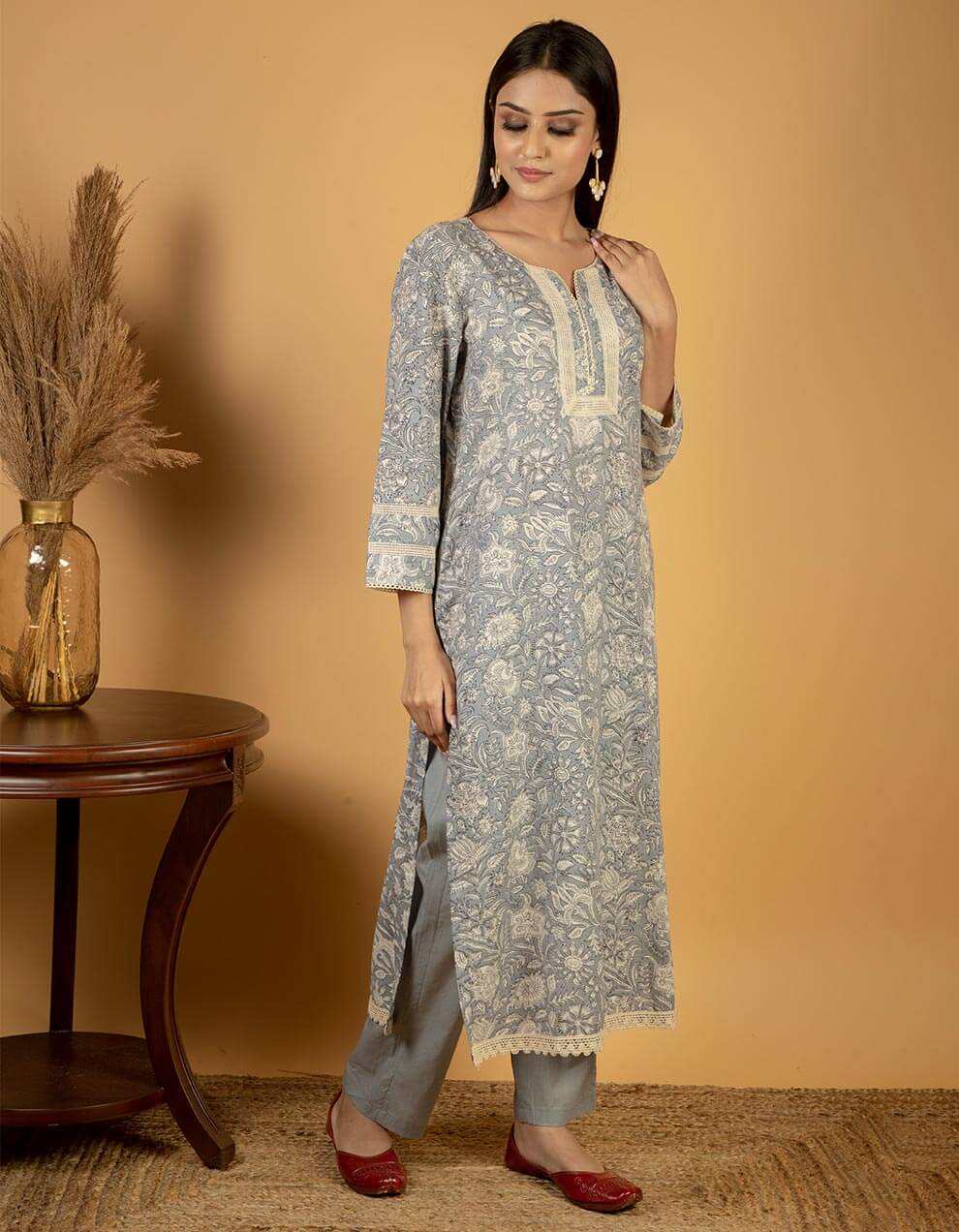buy-indian-beautiful-designer-light-grey-printed-cotton-pants-dress-for-women-in-delhi-ncr
